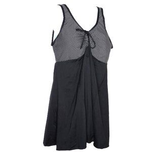 New Polovi One Piece Swimsuit Black & White Polka Dot Plus Sz EUR 52 / UK 46